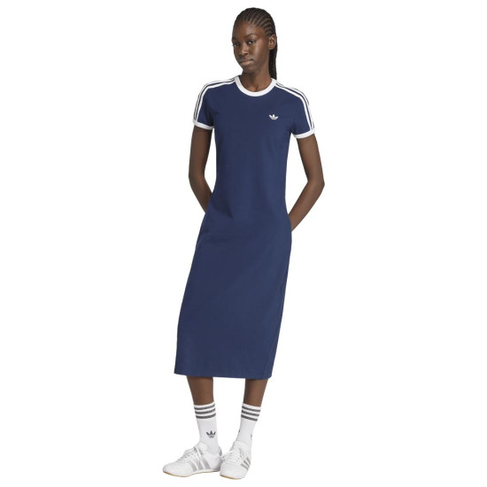 Adidas Γυναικείο φόρεμα 3-Stripes Cotton Elastane Midi Dress